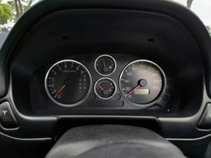 Fits Mitsubishi FTO Set Of 6 Chrome Dial Clock Volt + Rings Polished Aluminium - Imagen 1 de 11