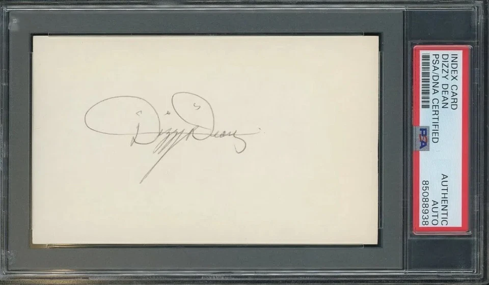 Dizzy Dean Signed Index Card Auto Baseball St. Louis Cardinals PSA DNA L@@K - Image 1 of 1