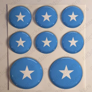 Stickers Somalia Gel Domed Resin 3D Flags Somalia Vinyl Sticker Decals Helmet - Picture 1 of 1