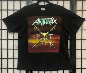 Vintage '90 Anthrax T Shirt Rare Persistence Time World Tour Black Tee    PP - Picture 1 of 9