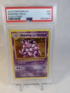 2016 Pokemon XY Evolutions #45 Nidoking Holo PSA NM 7 - Bild 1 von 2
