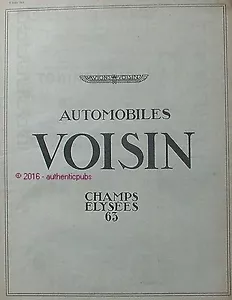 REKLAME NACHBAR AUTOMOBILES FLUGZEUGE CHAMPS ELYSEES VON 1924 FRANZÖSISCHE ANZEIGE AUTO PUB - Bild 1 von 1