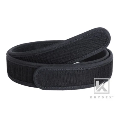 KRYDEX 1.5inch Duty Inner Belt Tactical EDC Waist Belt Nylon Black w/ Hook Liner