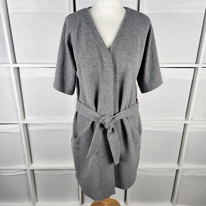 Sweaty Betty Katana Dress Size M 12 Grey Textured With Belt & Pockets Full Zip - Picture 1 of 13