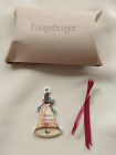 Longaberger 2003 Merry Christmas Pottery Basket Tie On Holly Bell #27872 NIB