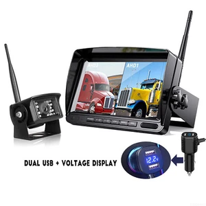 7'' Monitor Digital Wireless Rear View IR Backup Camera System For RV Truck Bus - Picture 1 of 12