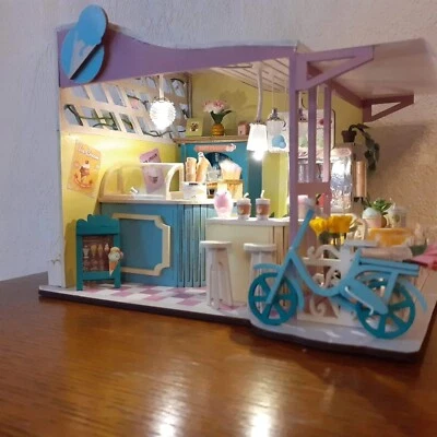 MINIATURE MARCHAND DE GLACE-échelle 1:24-Fait main-idée cadeau-piles fournies - Photo 1/4