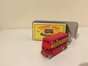 Matchbox Moko Lesney No.5 - Double Deck Bus - Matchbox Originals Ad - Boxed - Picture 1 of 3