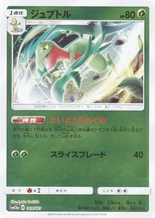 Pokemon TCG SM12a Tag Team GX All Stars - Grovyle 009/173 (Reverse Holo) - Image 1 of 1
