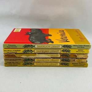 Vtg Dandelion Library 5 Book Lot 2-in-1 Stories Babar Nursery Rhymes Fairy Tales - Picture 1 of 9