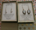 NIB SHIVAM sterling silver Genuine MOONSTONE dangle earrings. $16.99 EACH BOX!