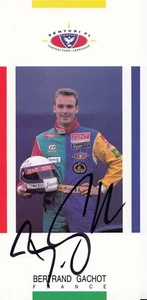 SIGNED BERTRAND GACHOT VENTURI LARROUSSE F1 TEAM 1992 AUTOGRAPH HERO CARD PHOTO - Picture 1 of 2