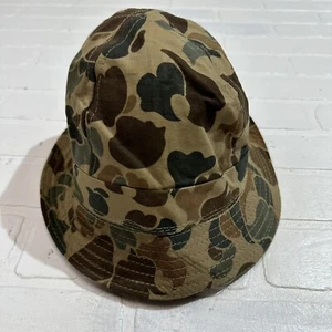 Vintage Duck Camo Bucket Hat VTG 70s 80s Hunting Cap Size Large - Picture 1 of 13