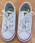 Kids Genuine All Star Converse White Leather Trainers Size 9