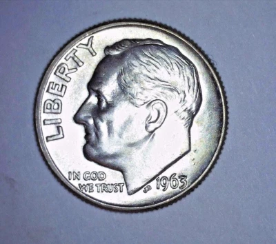 1963-D Roosevelt Dime Uncirculated DDO - Image 1 of 4