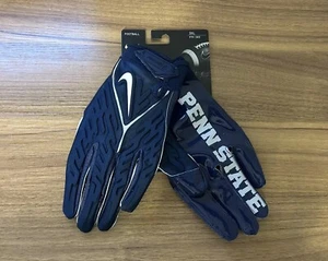 Nike Superbad 5.0 Gloves Penn State Nitty Lions Mens Size 3XL Blue Football RARE - Picture 1 of 5