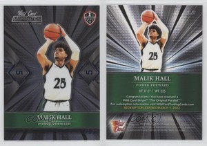 2021-22 Wild Card Alumination Blue Foil 5 Stripe /50 Malik Hall #ABC-57