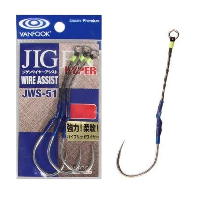 JAPÓN VANFOOK JWS-51 WIRE ASSIST Ganchos para jigging Ganchos Líder de alambre de metal Foto 1 de 2