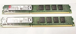 Kingston 8GB (2 x 4GB) DDR3 RAM 1333MHz CL9 PC3-10600 KVR13N9S8 - Bild 1 von 2