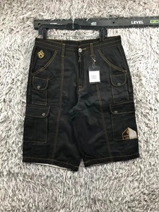 Pantalones Cortos Carga Eight 732 Negros Hip Hop Sueltos De Colección Y2K Streetwear - Imagen 1 de 15