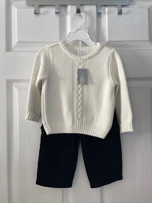 * Conjunto de 2 piezas suéter pantalón First Impressions bebé niño talla 18M. Nuevo con etiquetas.  A Foto 1 de 4
