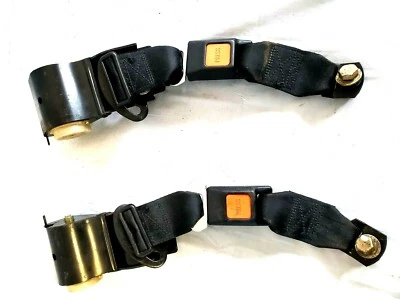 1987 - 1989 Nissan 300ZX Rear Seat Belt Assembly Set Lh Rh Black OEM Foto 1 de 4