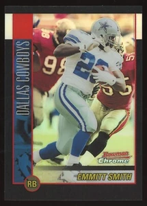 2002 Bowman Chrome Refractor Emmitt Smith #1 Dallas Cowboys Football Card /500 - Picture 1 of 2