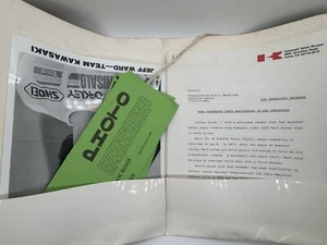 Team Kawasaki Motocross Press Kit 1987 w/ Photos + Press Releases + Passes - Bild 1 von 11