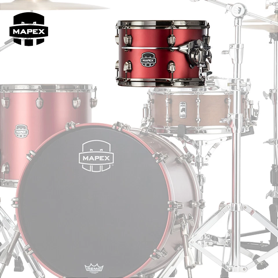Mapex Saturn Evolution 10" x 7" Maple Mounted Tom Tuscan Red Lacquer SET1007MBPA - Image 1 of 1