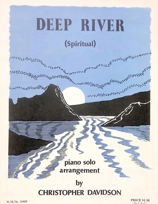 Deep River Sheet Music Advanced Piano Solo Spiritual Christopher Davidson - Image 1 of 4