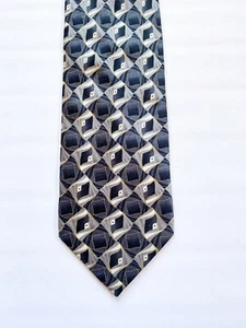Corbata geométrica para hombre Gino Rossini hecha en Italia 100 % seda 4-60 pulgadas - Imagen 1 de 6