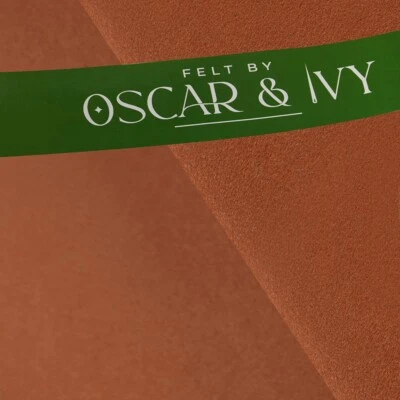 Handicraft Wool/Viscose Felt Fabric Material - Golden Sand / Brown - Oscar & Ivy - Image 1 of 3
