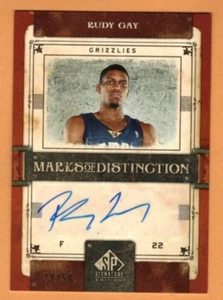 Upper Deck SP 2007 Signature Marks of Distingtion automático Rudy Gay 29/50, ¡como nuevo! - Imagen 1 de 2