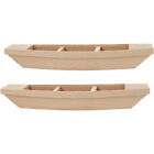 2pcs Unfinished Wooden Sailboat Model for Crafts