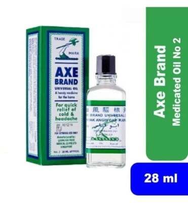 Axe Brand Universal Medicated Oil 28ml x2 [Free 10ml x1] Headache Muscular Pain - Image 1 of 4