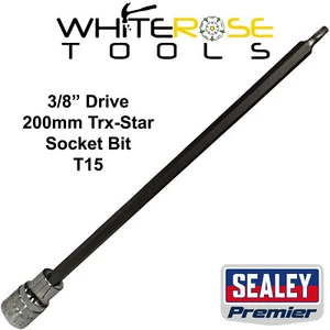 Sealey Trx-Star Socket Bit T15 3/8" Drive 200mm Long Reach Torx Garage Mechanic - Picture 1 of 1