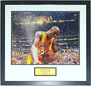 Targa Hall of Fame Kobe Bryant Los Angeles Lakers NBA Finals 16x20 incorniciata con foto - Foto 1 di 3