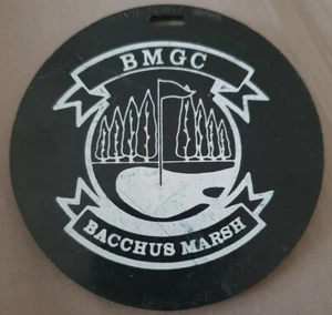 Bacchus Marsh Golf Club Australia Vintage Plastic Golf Bag Tag Badge ⛳ - Picture 1 of 1