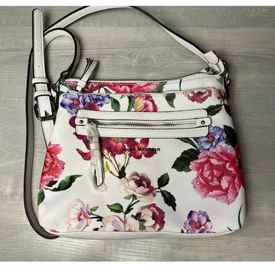 Bolsa floral branca Dana Buchman - Imagem 1 de 4