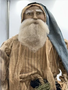 Vintage Arnett’s Country Store Santa 24” Signed Homespun Night Shirt Beeswax - Picture 1 of 13