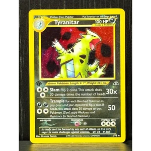 2001 Pokemon Tyranitar Neo Discovery 1st Edition Holo 12/75 Rare MP - Bild 1 von 12