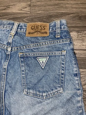 Vintage GUESS Jeans Mens sz30 USA Made Georges Marciano 90s Blue Baggy Denim - Image 1 of 4
