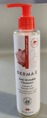 Limpiador antiarrugas DERMA E sin perfume 6 fl oz - Nuevo Foto 1 de 2
