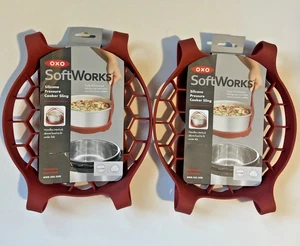 Lot of 2 OXO SoftWorks Silicone Pressure Cooker Sling Lifter - Picture 1 of 6