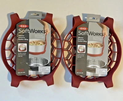 Lot of 2 OXO SoftWorks Silicone Pressure Cooker Sling Lifter - Image 1 of 4