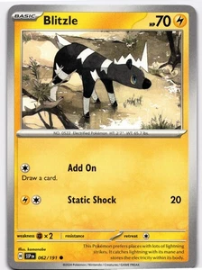 Blitzle Common SV08: Surging Sparks 062/191 NM Pokemon - Picture 1 of 2