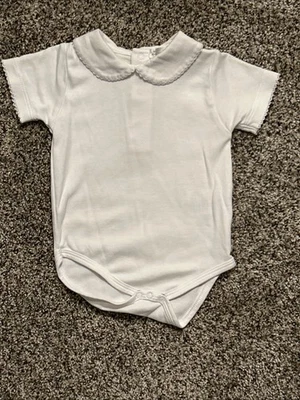 Kissy Kissy White Pima Cotton Shirt Bodysuit 6-9 Months - Image 1 of 4