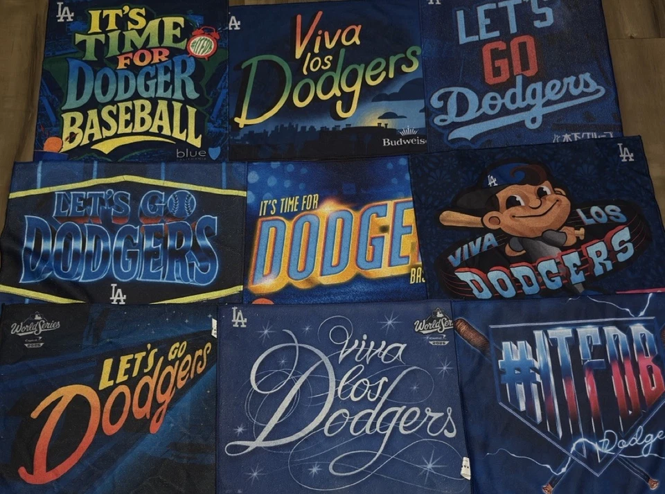 2025 LA Dodgers Complete Post Season/World Series Rally Towel Set - Image 1 of 1