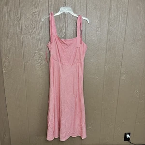 Vestido midi DRAPER JAMES RSVP para mujer con correa de moño talla XL a cuadros Cottagecore simple - Imagen 1 de 7