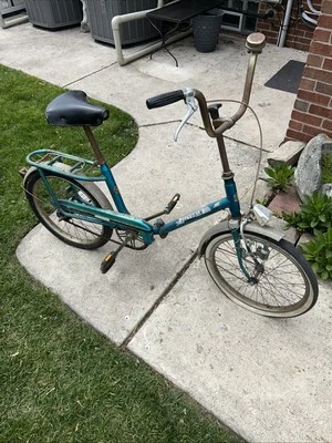 Vintage German Markenrad Victoria  2 Speed Folding Take Apart Blue Bicycle - Image 1 of 4